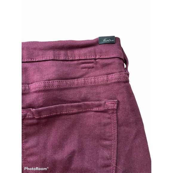 Kancan Stretch Skinny Pants Cut KC1654 Women’s Sz 28 Maroon Burgundy Distressed - Picture 5 of 7